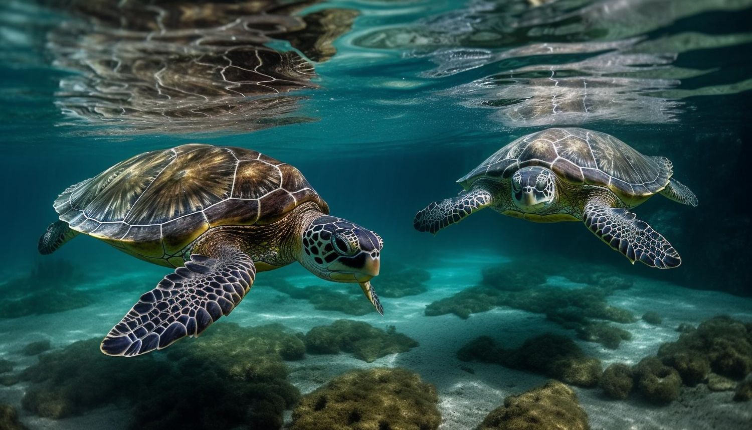 swimming-with-endangered-sea-turtles- maui-Ultimate Whale Watch & Snorkelling